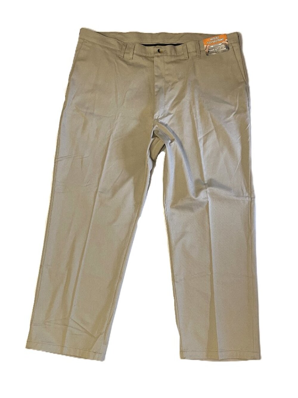 Wrangler Pants Men's 44x30 Advanced Comfort Flat Front Khaki Classic Fit Stretch